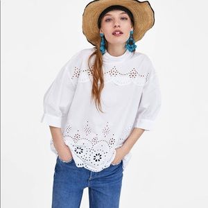 Zara Marley White Blouse